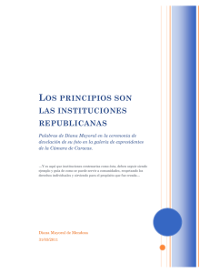 LOS PRINCIPIOS SON LAS INSTITUCIONES REPUBLICANAS