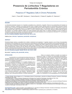 Presencia de Linfocitos T Reguladores en Periodontitis Crónica