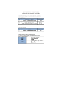 convocatoria nº 410-2013-ana/cas resultado de evaluacion