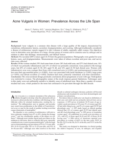 Acne Vulgaris in Women: Prevalence Across the Life Span