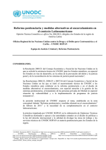 Reforma penitenciaria y medidas alternativas al encarcelamiento en