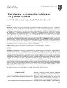 Correlación endoscópica-histológica de gastritis