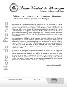 Gobierno de Nicaragua y Organismos Financieros Multilaterales
