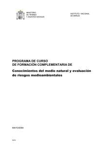 PROGRAMA DE CURSO DE FORMACIÓN COMPLEMENTARIA DE