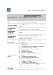 Manual Descriptivo de Procedimientos PROCEDIMIENTO PR001