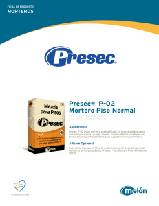 Presec® P-02 Mortero Piso Normal