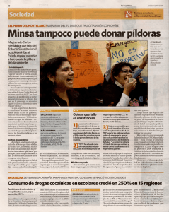 Minsa tampoco puede donar p`ldoras