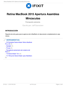 Retina MacBook 2015 Opening Lower Case Assembly
