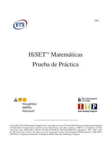 HiSET Mathematics Practice Test-