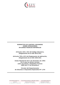 Normativa de control aduanero - Consorcio de la Zona Franca de Vigo