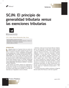 SCJN: El principio de generalidad tributaria versus las