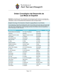 Orden Cronológico del Desarrollo de Las Misas en Español