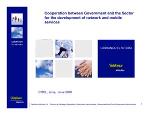 Cooperation between Government and the Sector for the