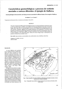 Características geomorfológicas y procesos de vertiente asociados