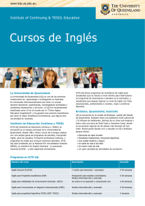 Cursos de Inglés - University of Queensland