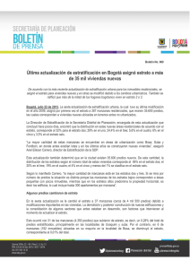 Òltima actualización de estratificación en Bogotá asignó estrato a