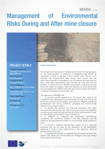 Management of Environmental RIsks During and After mine closure