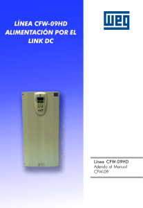 línea cfw-09hd alimentación por el link dc