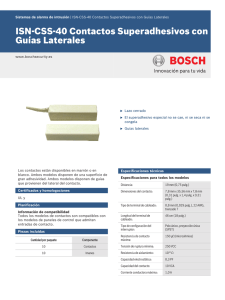 ISN‑CSS‑40 Contactos Superadhesivos con Guías Laterales