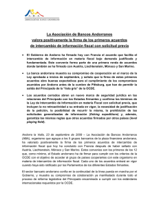 L`Associació de Bancs Andorrans rep amb satisfacció l