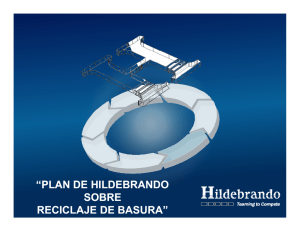 “PLAN DE HILDEBRANDO SOBRE RECICLAJE DE BASURA”