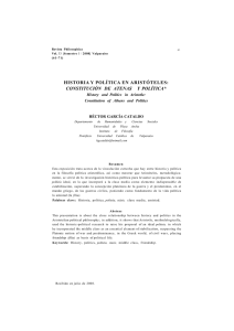 historia y política en aristóteles: constitución de atenas y política