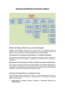 Estructura del Ministerio de Energía y Minería