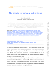 Morfología verbal para extranjeros