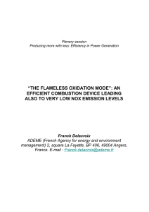 the flameless oxidation mode