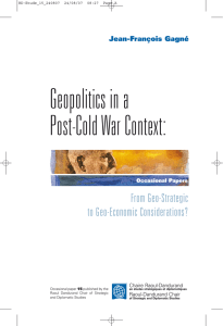 Geopolitics in a Post-Cold War Context - Chaire Raoul