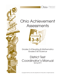 Ohio Achievement Assessments - Ohio Department of Education
