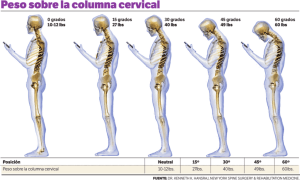 Peso sobre la columna cervical