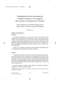 Fundamentación del pensamiento científico moderno y los orígenes