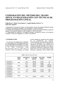 COMPARACIÓN DEL MÉTODO DEL TRAMO MÓVIL EN