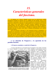 15. Características generales del fascismo.