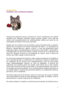 El Lobo Feroz El Estado cuasi-confesional español