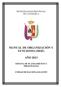 MOF - Municipalidad Provincial de Cajamarca