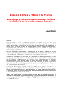 Espacio-tiempo y relación de Planck