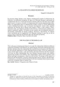 La filiación en el Derecho Romano - Portal de Revistas Electrónicas