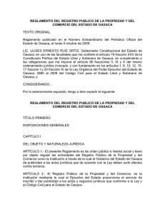 REGLAMENTO DEL REGISTRO PUBLICO DE LA