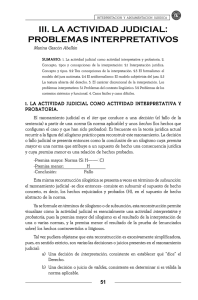 LECTURAS A Actividad judicial y problemas interpretativos Gascon