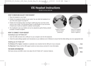 VXi Headset Instructions