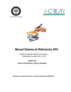 Manual Sistema de Referencias APA