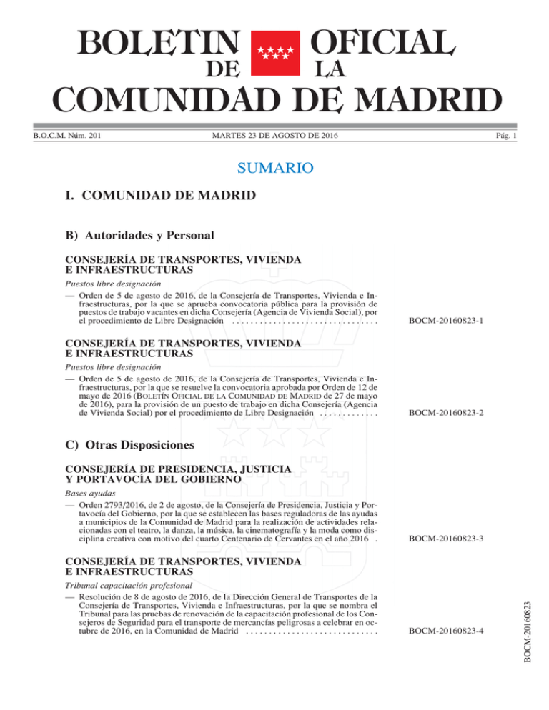 BOLETIN OFICIAL COMUNIDAD DE MADRID