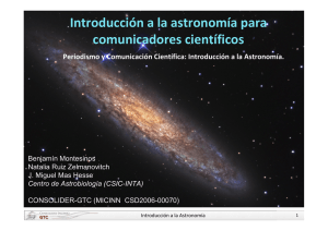 Introducción a la astronomía para comunicadores científicos