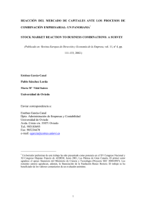 reacción del mercado de capitales ante los procesos de