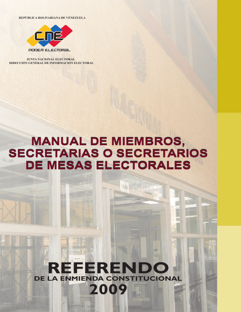 Manual De Miembros De Mesas Electorales