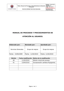 manual de procesos y procedimientos de atención al usuario.
