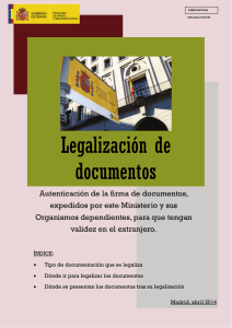 Legalización de documentos - Ministerio de Empleo y Seguridad