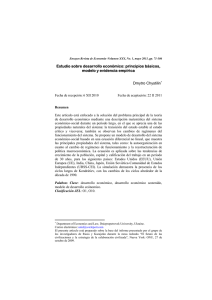 Estudio sobre desarrollo económico: principios básicos, modelo y